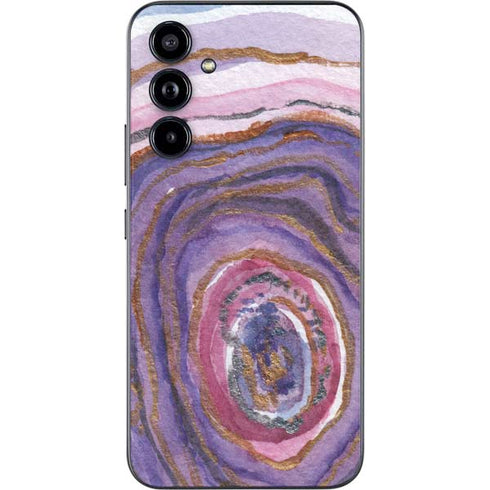 Lilac Watercolor Geode Galaxy A54 5G Skin
