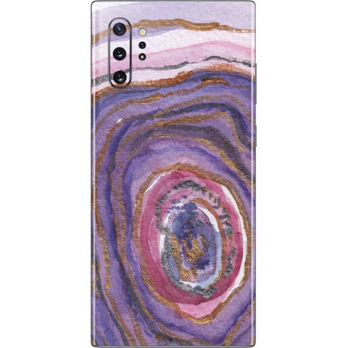Lilac Watercolor Geode Galaxy Note 10 Plus Skin