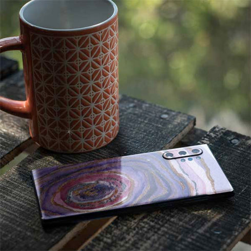 Lilac Watercolor Geode Galaxy Note 10 Plus Skin
