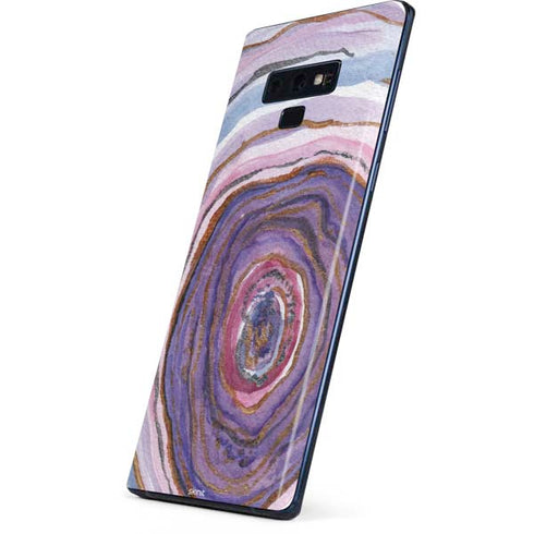 Lilac Watercolor Geode Galaxy Note 9 Skin