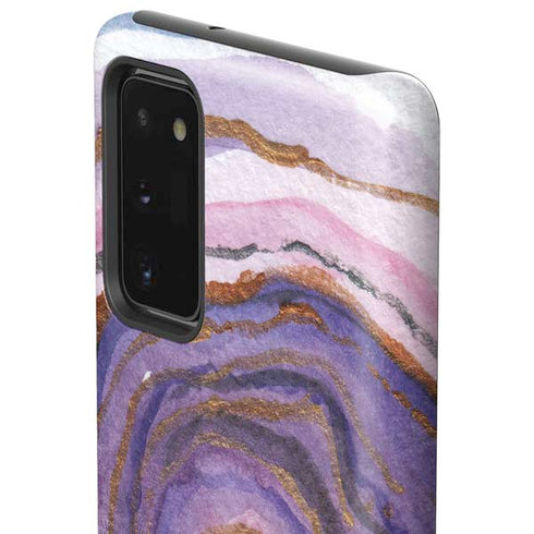 Lilac Watercolor Geode Galaxy Note20 5G Pro Case