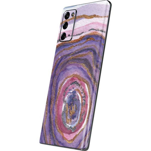 Lilac Watercolor Geode Galaxy Note20 5G Skin