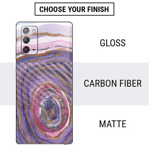 Lilac Watercolor Geode Galaxy Note20 5G Skin