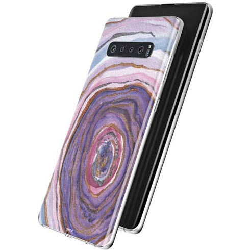 Lilac Watercolor Geode Galaxy S10 Skin