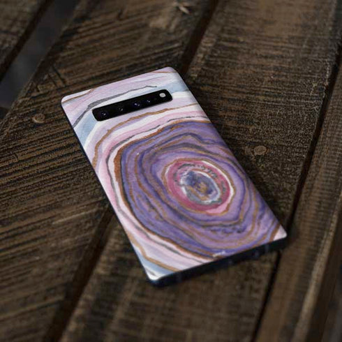 Lilac Watercolor Geode Galaxy S10 Skin