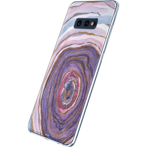 Lilac Watercolor Geode Galaxy S10e Skin