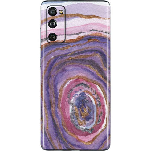 Lilac Watercolor Geode Galaxy S20 Fan Edition Skin