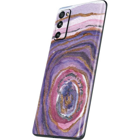 Lilac Watercolor Geode Galaxy S20 Fan Edition Skin