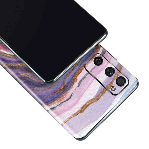 Lilac Watercolor Geode Galaxy S20 Fan Edition Skin