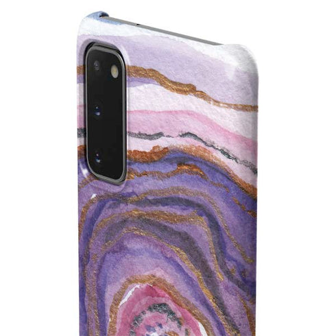 Lilac Watercolor Geode Galaxy S20 Lite Case
