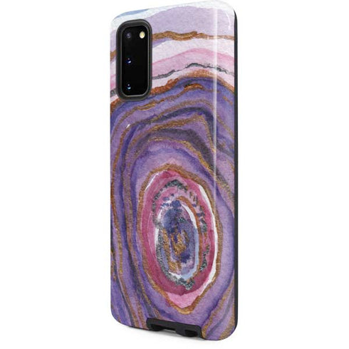 Lilac Watercolor Geode Galaxy S20 Pro Case