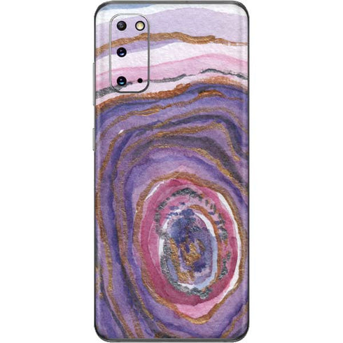 Lilac Watercolor Geode Galaxy S20 Skin