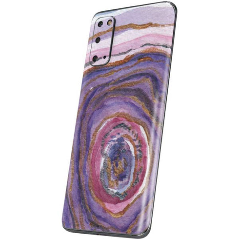 Lilac Watercolor Geode Galaxy S20 Skin