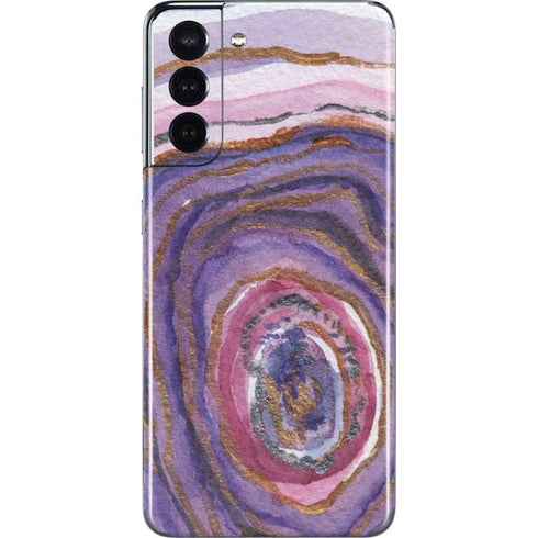 Lilac Watercolor Geode Galaxy S21 5G Skin