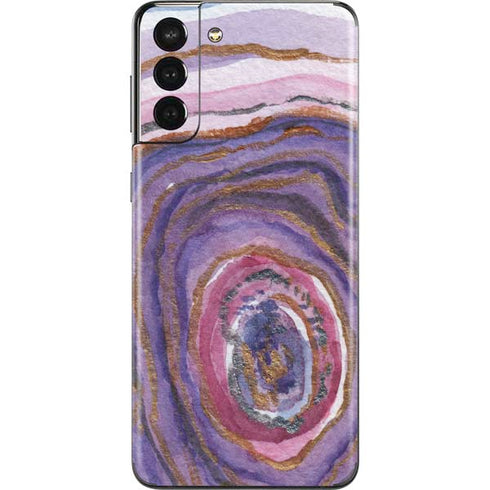 Lilac Watercolor Geode Galaxy S21 Plus 5G Skin