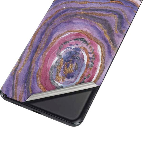 Lilac Watercolor Geode Galaxy S21 Ultra 5G Skin