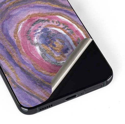 Lilac Watercolor Geode Galaxy S22 Plus Skin