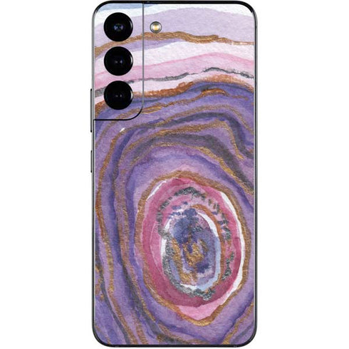 Lilac Watercolor Geode Galaxy S22 Skin