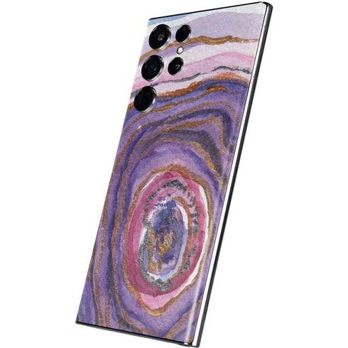 Lilac Watercolor Geode Galaxy S22 Ultra Skin