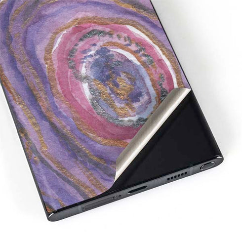 Lilac Watercolor Geode Galaxy S22 Ultra Skin