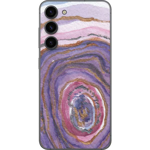 Lilac Watercolor Geode Galaxy S23 Plus Skin