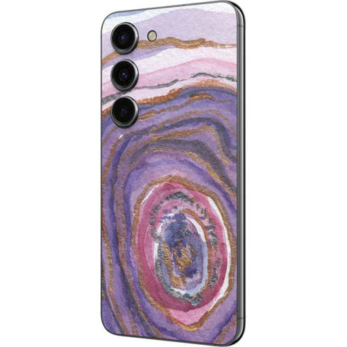 Lilac Watercolor Geode Galaxy S23 Skin