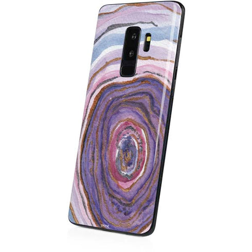 Lilac Watercolor Geode Galaxy S9 Plus Skin