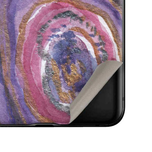 Lilac Watercolor Geode Galaxy Z Flip Skin