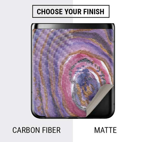 Lilac Watercolor Geode Galaxy Z Flip Skin