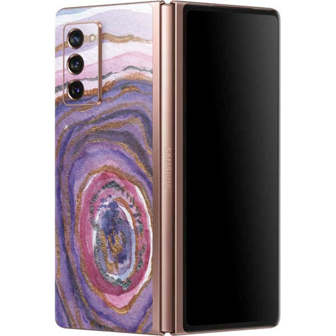 Lilac Watercolor Geode Galaxy Z Fold2 5G Skin