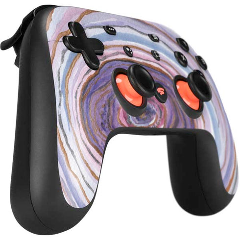 Lilac Watercolor Geode Google Stadia Controller Skin
