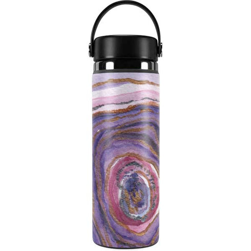 Lilac Watercolor Geode Hydro Flask 20oz Wide Mouth Skin