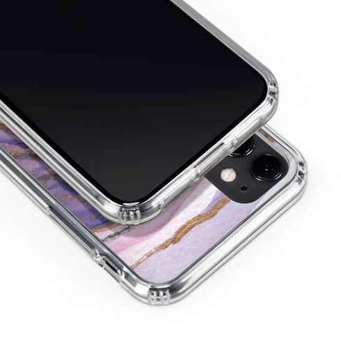 Lilac Watercolor Geode iPhone 11 Clear Case