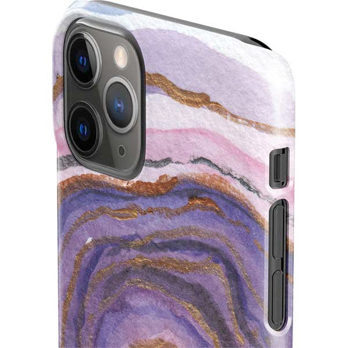 Lilac Watercolor Geode iPhone 11 Pro Lite Case