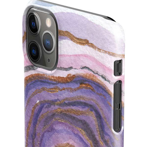 Lilac Watercolor Geode iPhone 11 Pro Max Lite Case