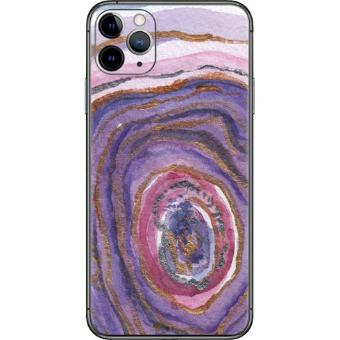 Lilac Watercolor Geode iPhone 11 Pro Max Skin
