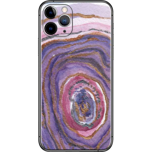 Lilac Watercolor Geode iPhone 11 Pro Skin