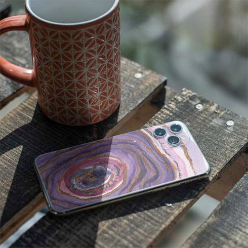 Lilac Watercolor Geode iPhone 11 Pro Skin