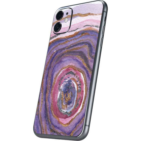 Lilac Watercolor Geode iPhone 11 Skin