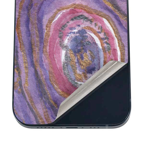 Lilac Watercolor Geode iPhone 12 Mini Skin