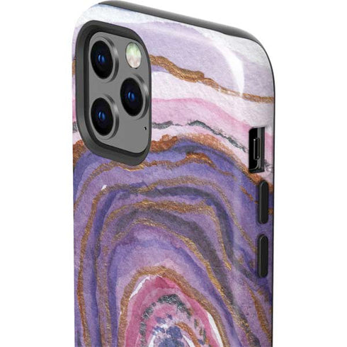 Lilac Watercolor Geode iPhone 12 Pro Max Impact Case