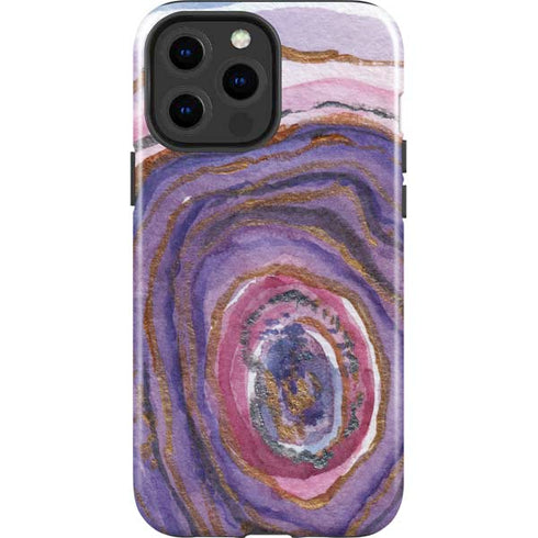 Lilac Watercolor Geode iPhone 13 Pro Max Impact Case