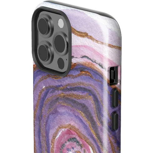 Lilac Watercolor Geode iPhone 13 Pro Max Impact Case