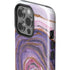 Lilac Watercolor Geode iPhone 15 Pro Impact Case