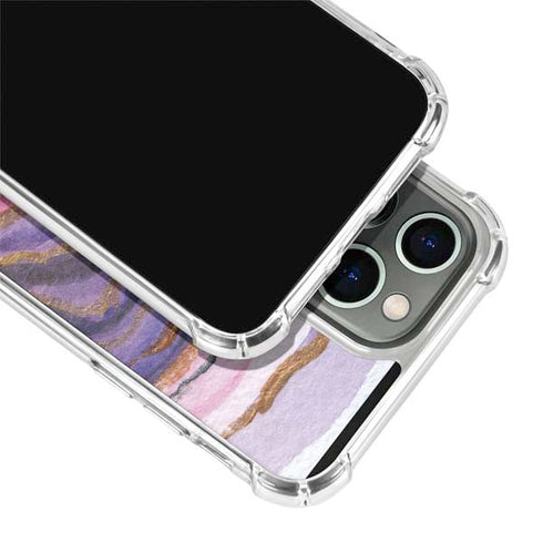 Lilac Watercolor Geode iPhone 15 Pro Max Clear Case