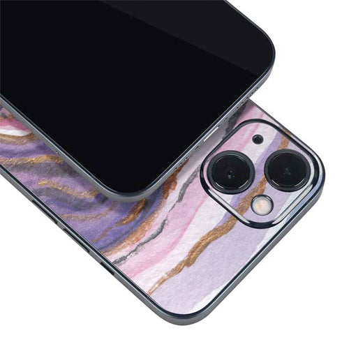 Lilac Watercolor Geode iPhone 14 Skin