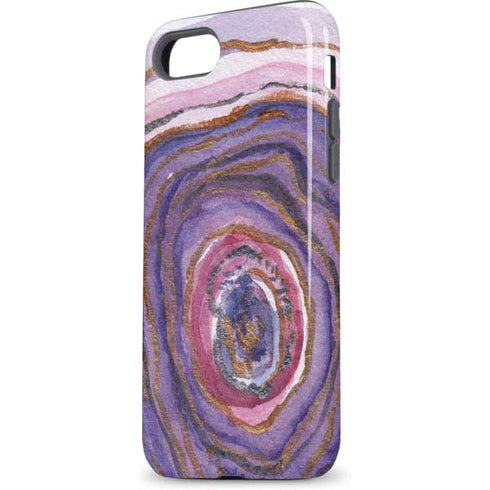 Lilac Watercolor Geode iPhone 7 Pro Case