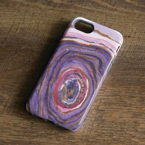 Lilac Watercolor Geode iPhone 7 Pro Case