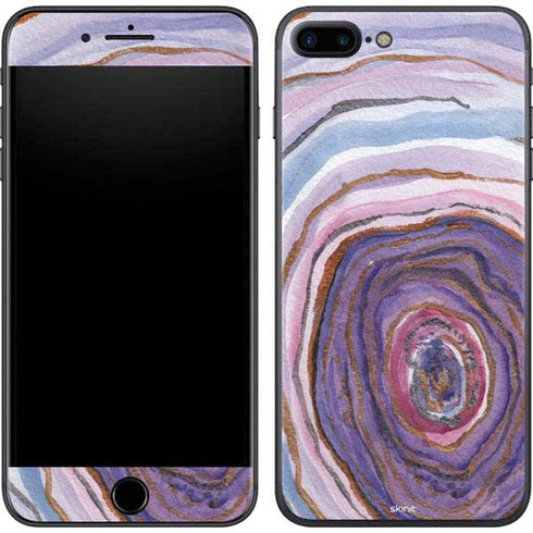Lilac Watercolor Geode iPhone 8 Plus Skin