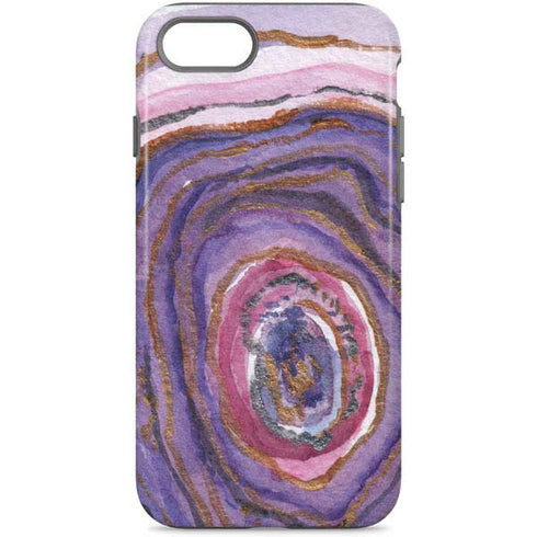 Lilac Watercolor Geode iPhone 8 Pro Case